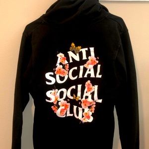 Anti Social Social club, men’s small zip up hoodie